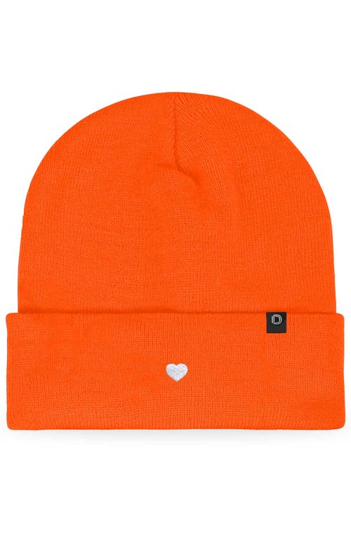 Dalix Lil Heart Beanie Cap In Orange