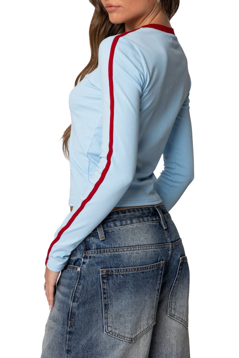 Cherry 8 Long Sleeve Stretch Cotton T-Shirt, Alternate, color, LIGHT-BLUE
