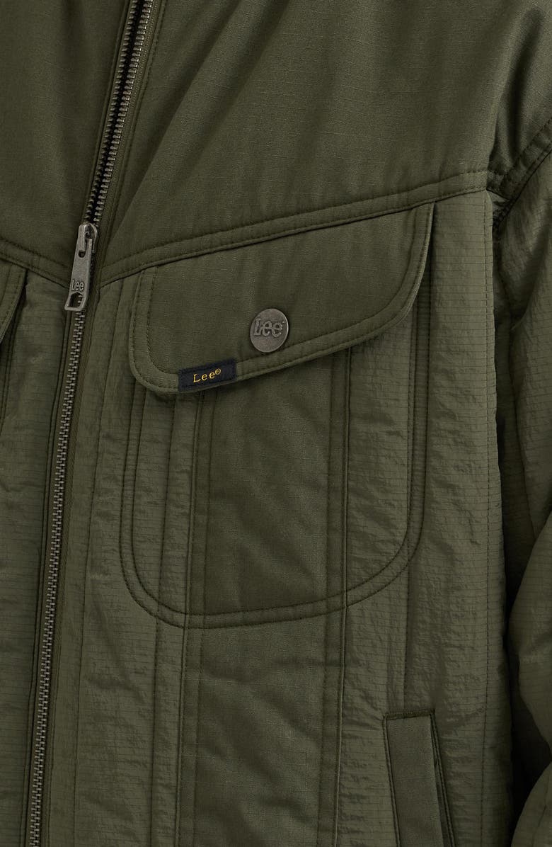 Lee Quilted Ripstop Jacket, Alternate, color, Oak Moss