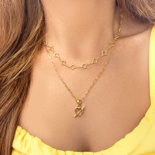 The Lovery Fine Jewelry Mini Gold Heart And Arrow Charm In Gold