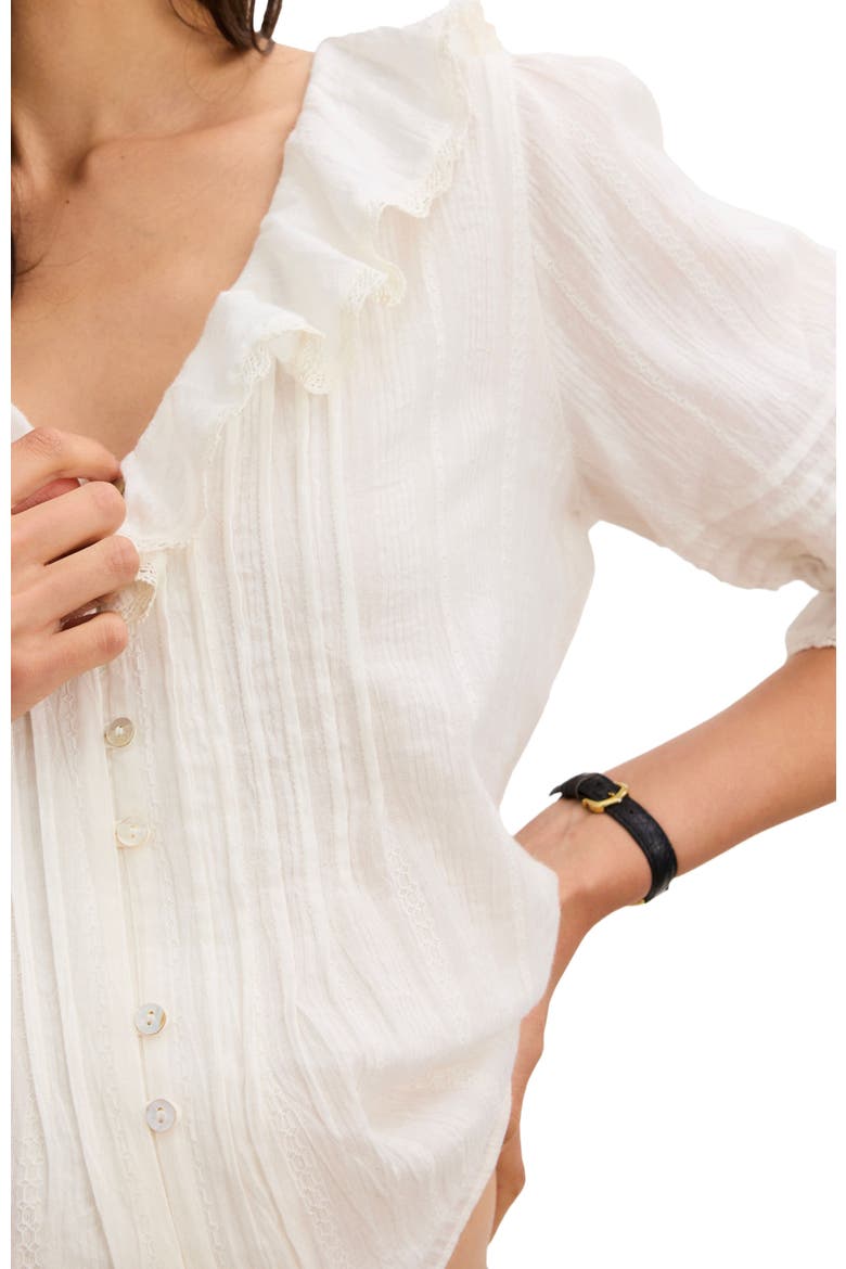 The Lou Lou Nursing Blouse, Alternate, color, Vanilla