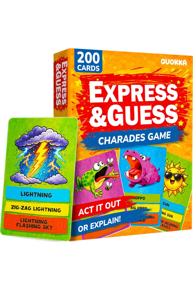 Kids Charades Card Game & Family Party Game for Ages 6+, Main, color, Express & Guess