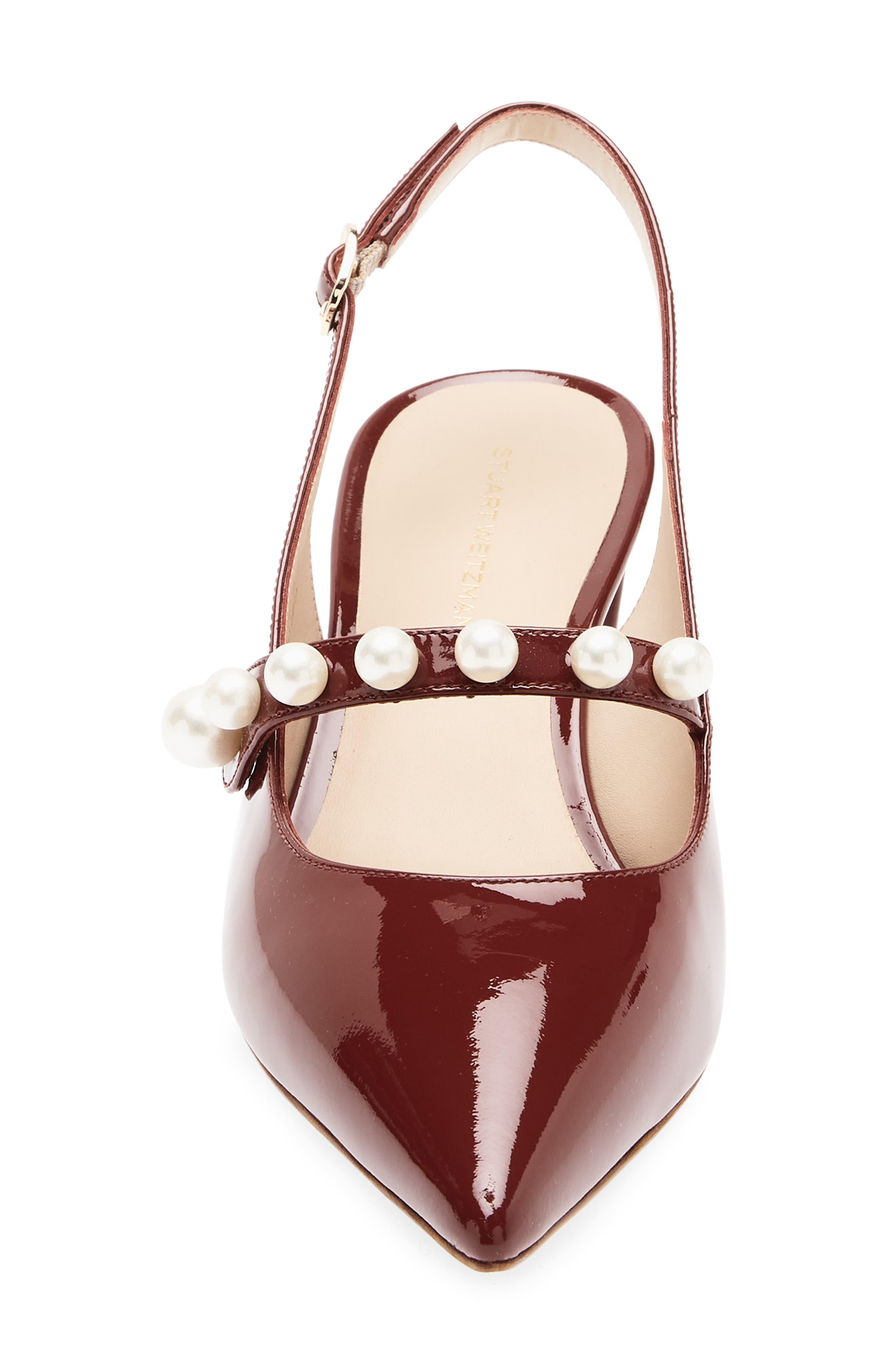 Stuart Weitzman Pia Mary Jane Slingback Pump, Alternate, color, Burgundy