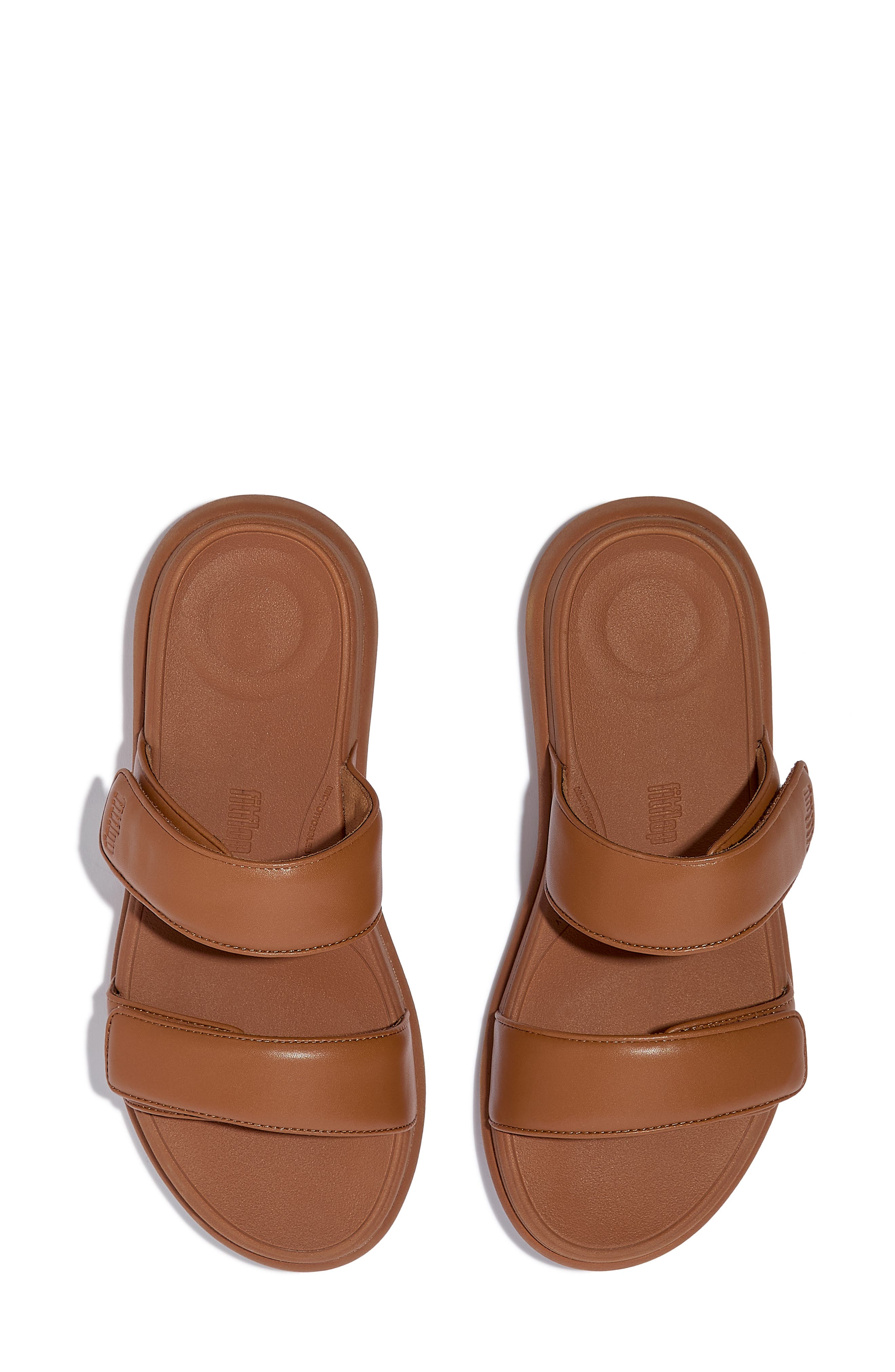 FitFlop F-Mode Go Adjustable Platform Slide Sandal, Alternate, color, Deep Tan