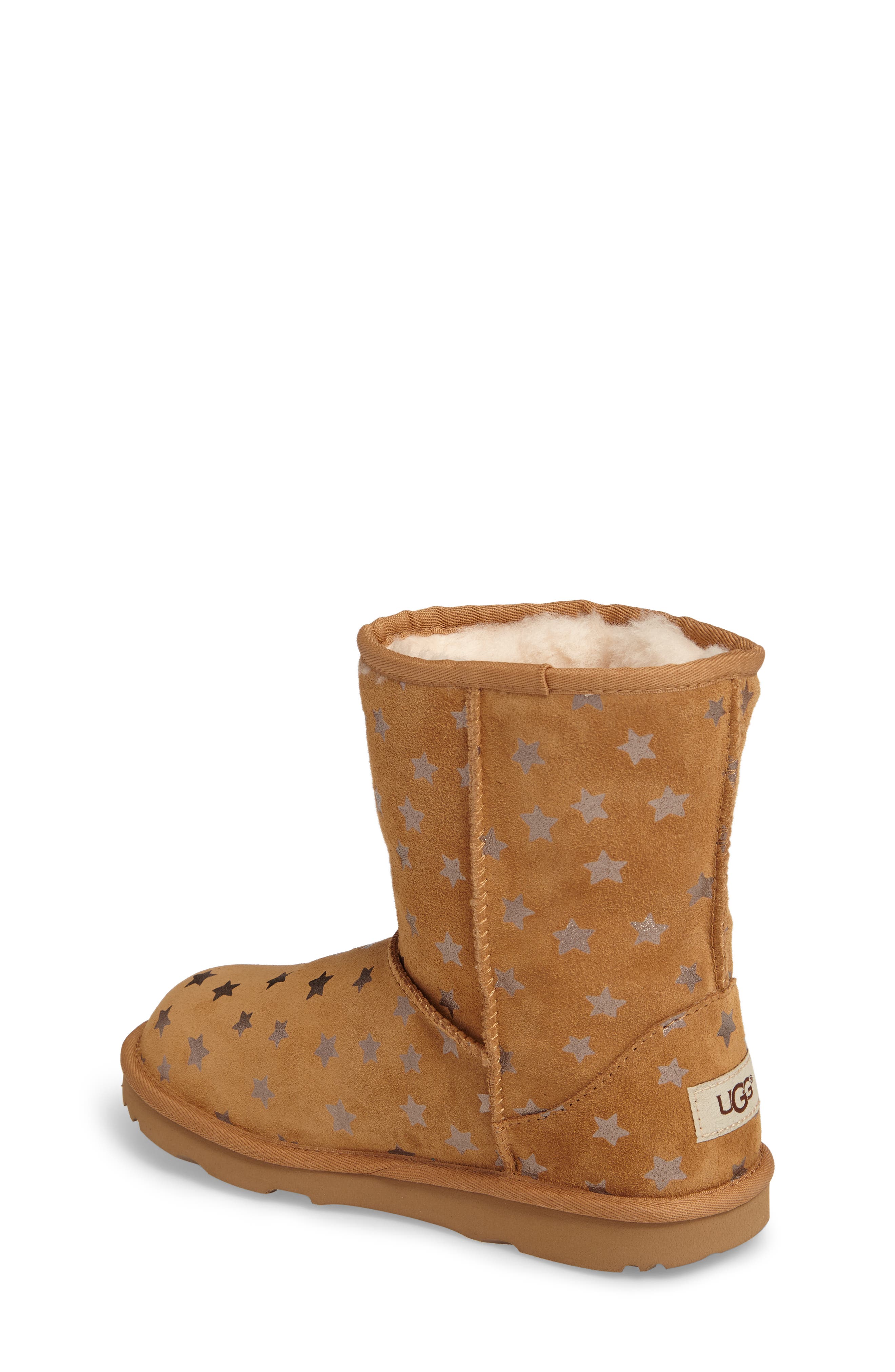 Classic Short II Water Resistant Stars Boot, Alternate, color, CHESTNUT