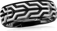 Metallo Men's Textured Two-Tone Ring