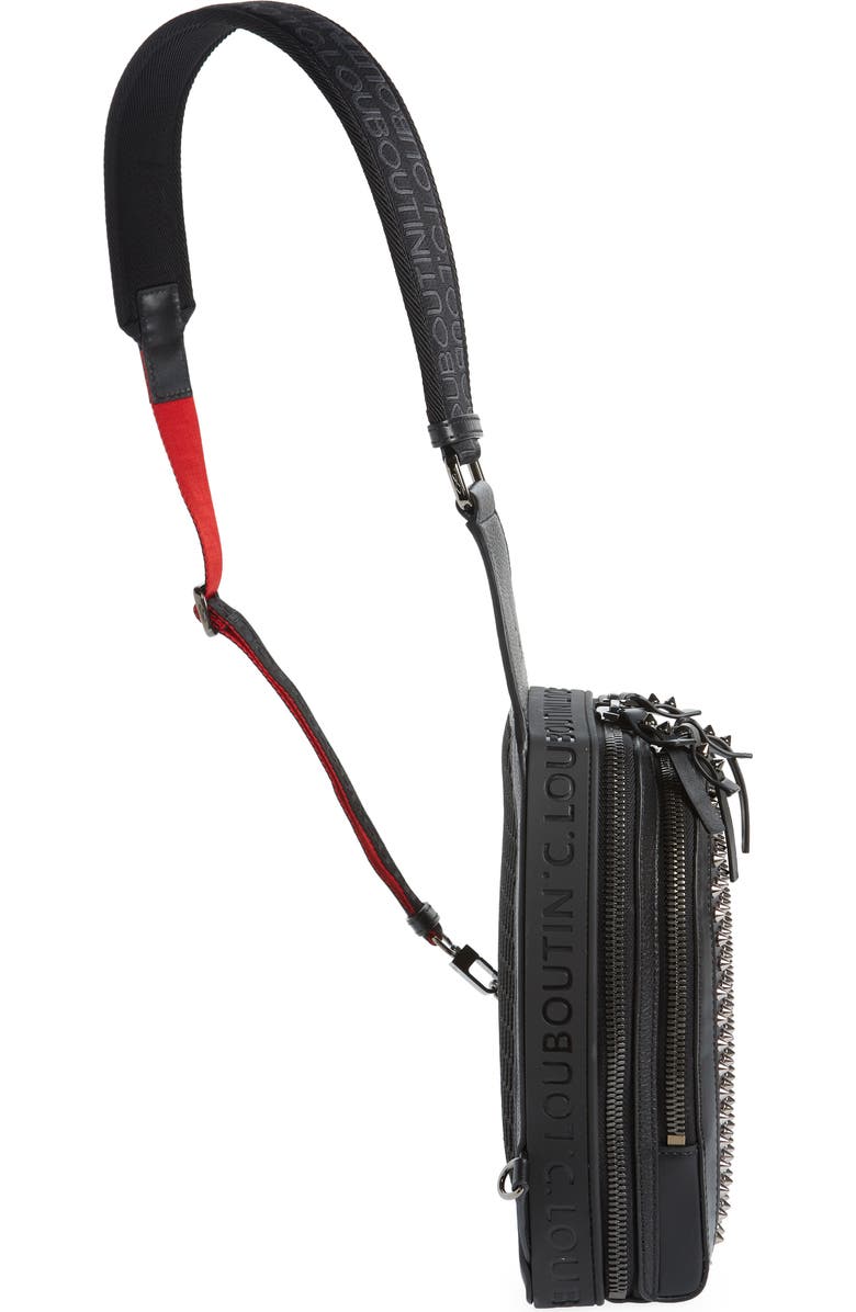 Christian Louboutin Loubifunk Spike Panel Calfskin Backpack, Alternate, color,