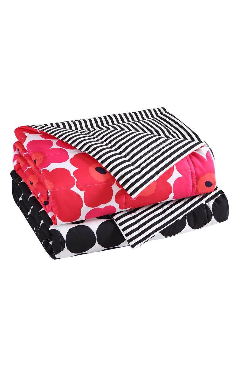 Marimekko Pieni Unikko Reversible Throw Blanket, Main, color,