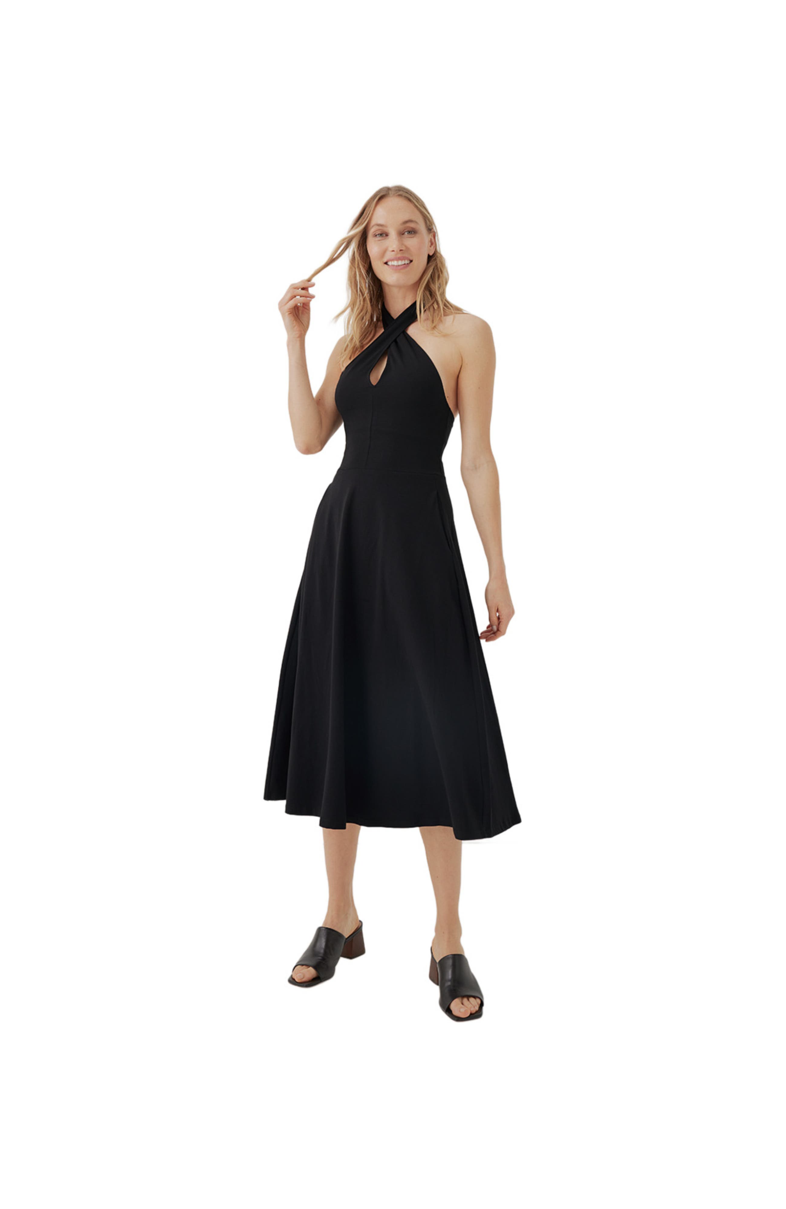 pact halter dress Organic Cotton Fit & Flare Modern (Women) Womens dresses
