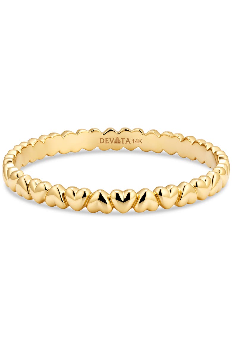 Heart Band Ring in 14K Gold, Main, color, Gold