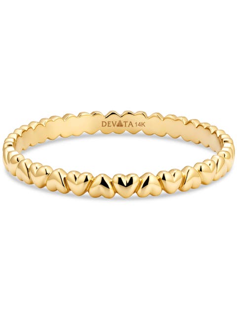 Devata Heart Band Ring in 14K Gold