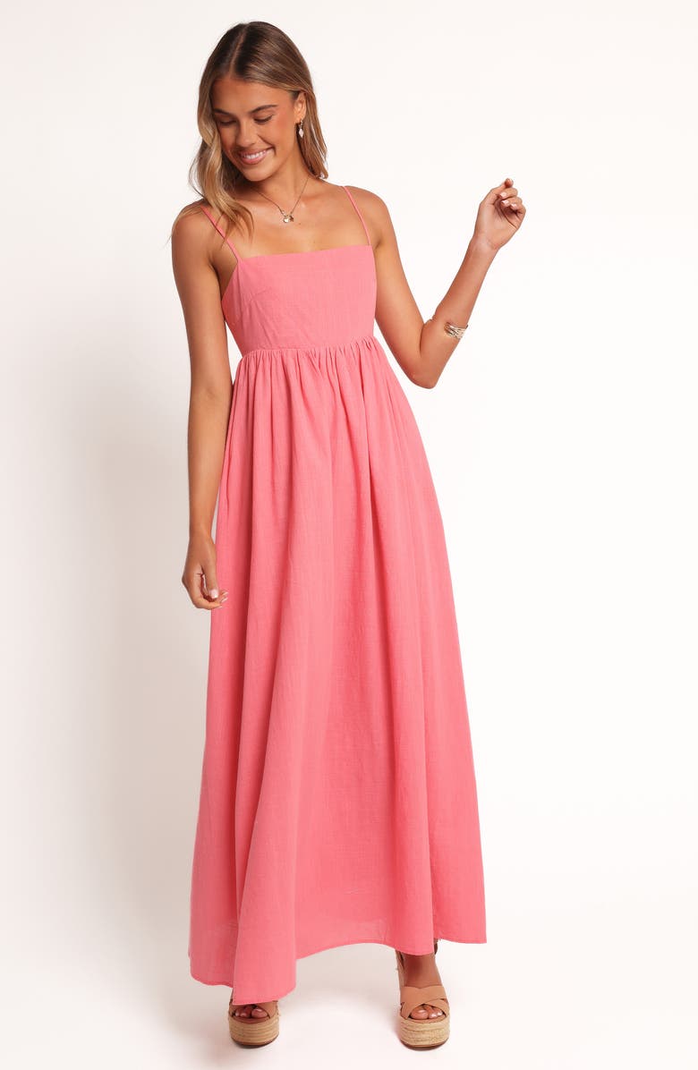 Petal & Pup Odessa Cotton Maxi Sundress, Alternate, color, Coral