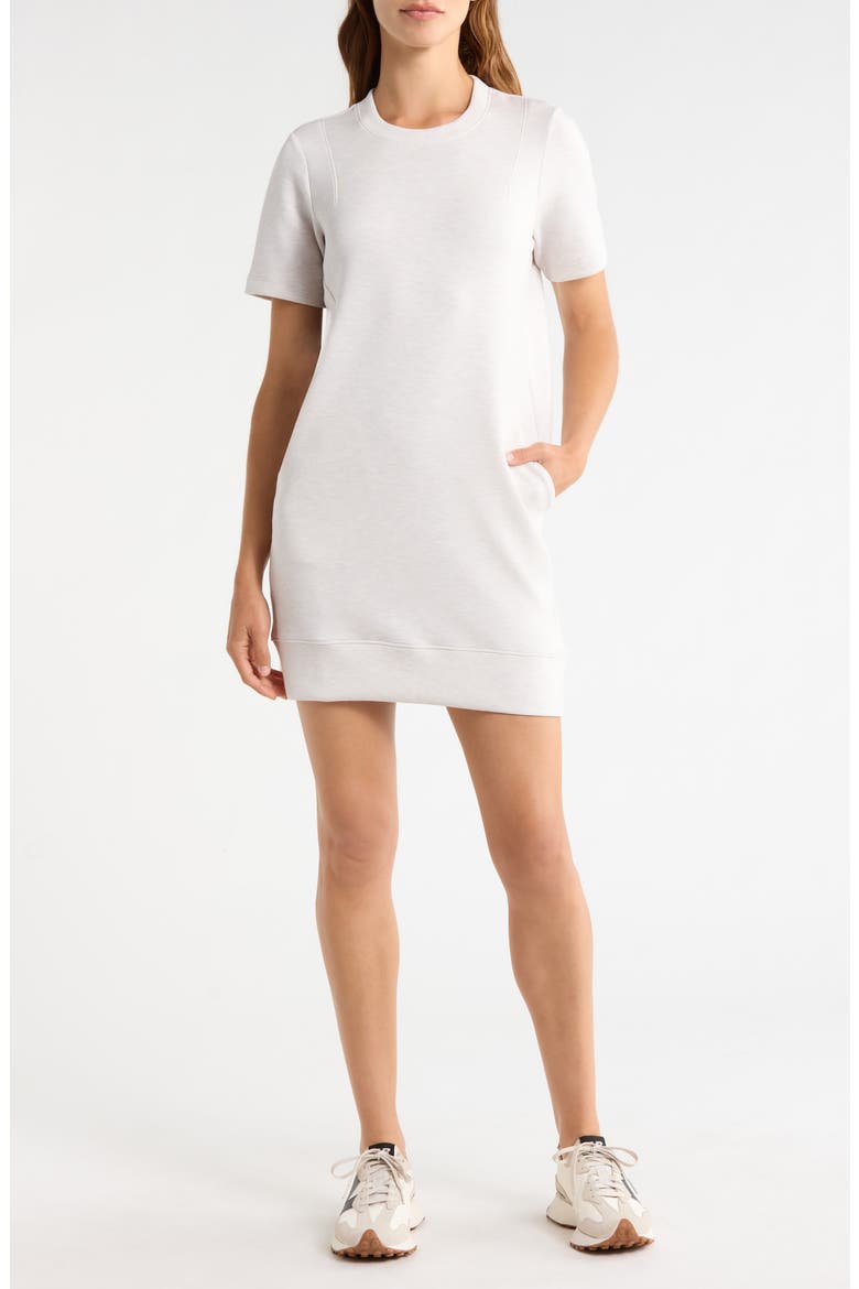 Dreamweave Short Sleeve Minidress, Main, color, HTR MOONBEAM