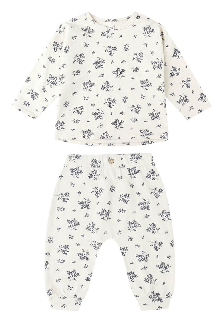 Floral T-Shirt & Joggers Set, Main, color, NATURAL
