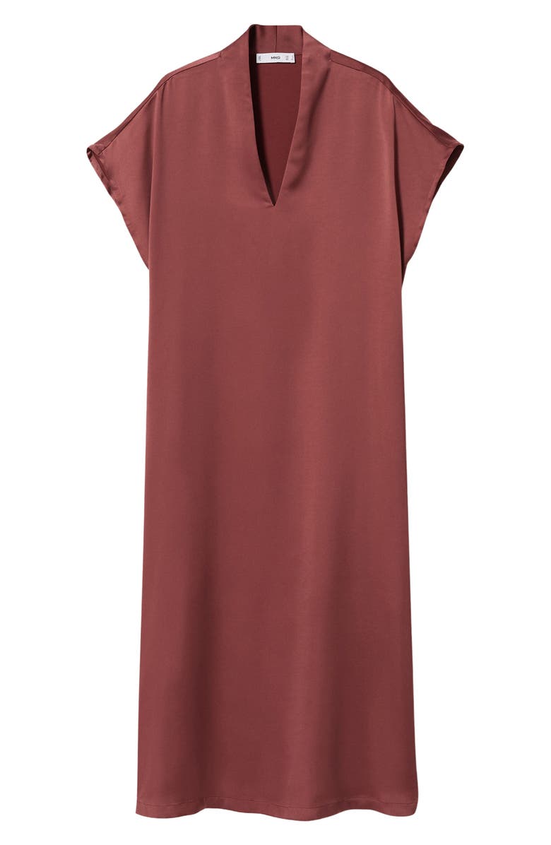 MANGO Satin Shift Midi Dress, Alternate, color,