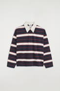 COS Striped Cotton Rugby Shirt