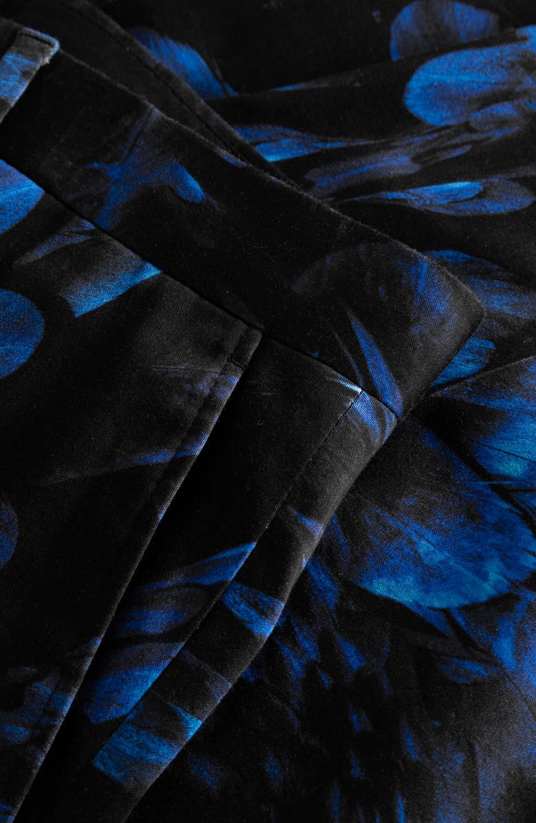 Twisted Tailor Heron Slim Fit Blue Floral Suit Trousers, Alternate, color, 