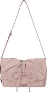 Oryany Small Ruched Flap Faux Suede Crossbody Bag