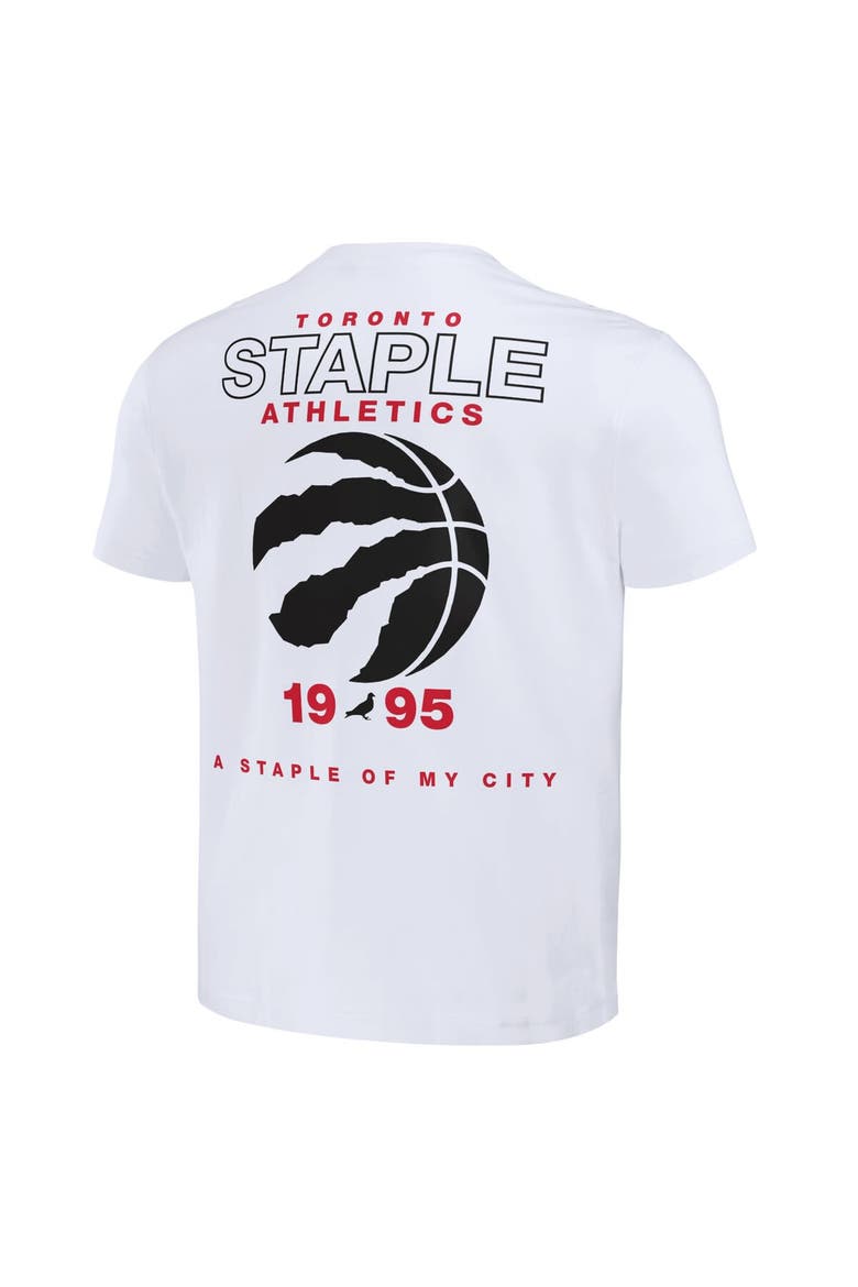 Men's NBA x Staple Cream Toronto Raptors Home Team T-Shirt, Alternate, color, White
