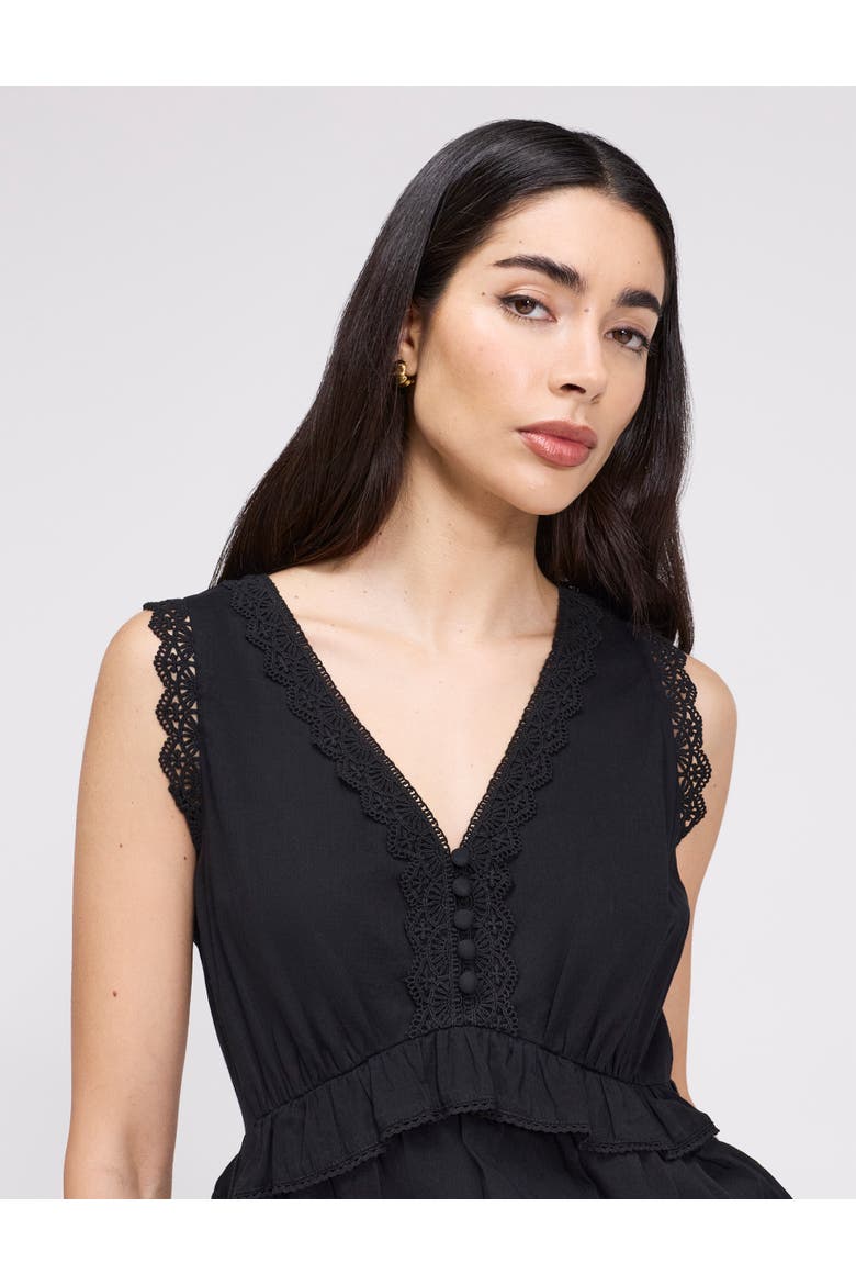 Cyma Sleeveless Cotton Top, Alternate, color, Black