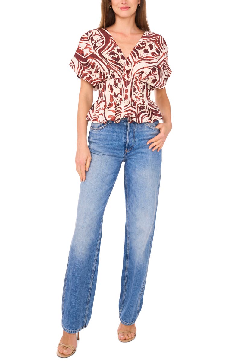 Parker The Hallie V-Neck Top, Alternate, color, Coconut Brown