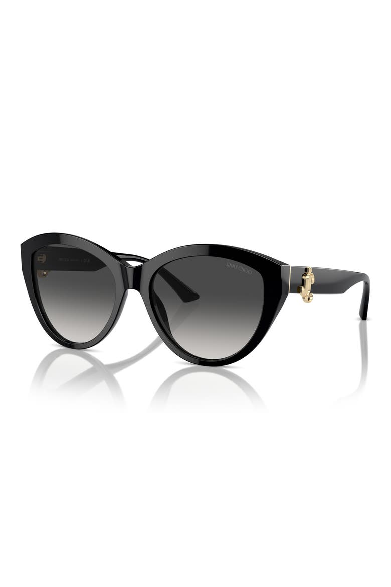 55mm Gradient Phantos Sunglasses, Alternate, color, BLACK / GRADIENT GREY