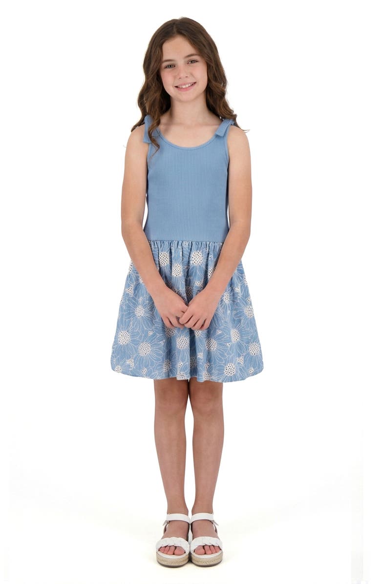Andy & Evan Kids' Bubble Hem Tank Dress, Alternate, color, White Bow