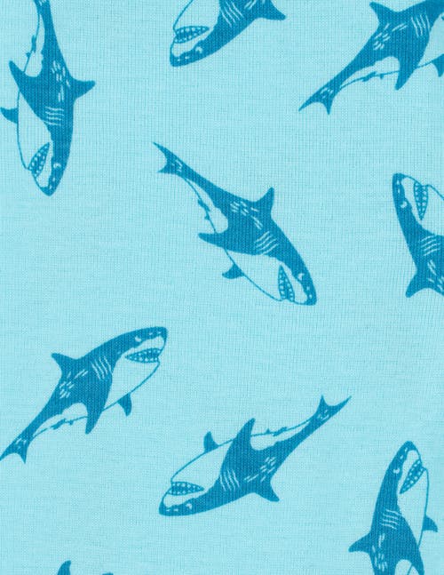 Leveret Kids Cotton Two-piece Printed Pajamas, Animals & Characters In Blue