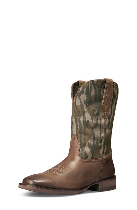 Kids' Tecovas x Mossy Oak Doc Leather Cowboy Boot