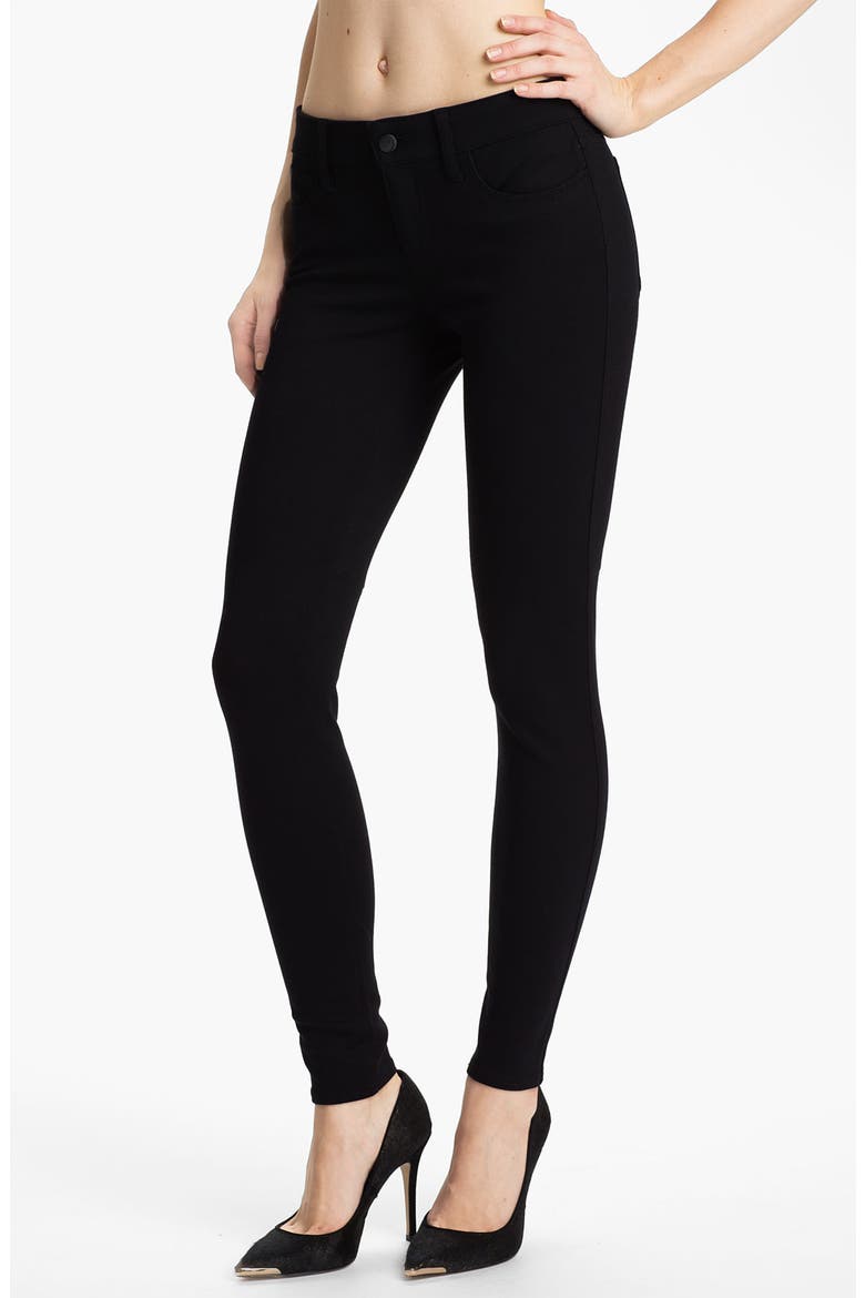 Skinny Ponte Knit Pants, Main, color, BLACK