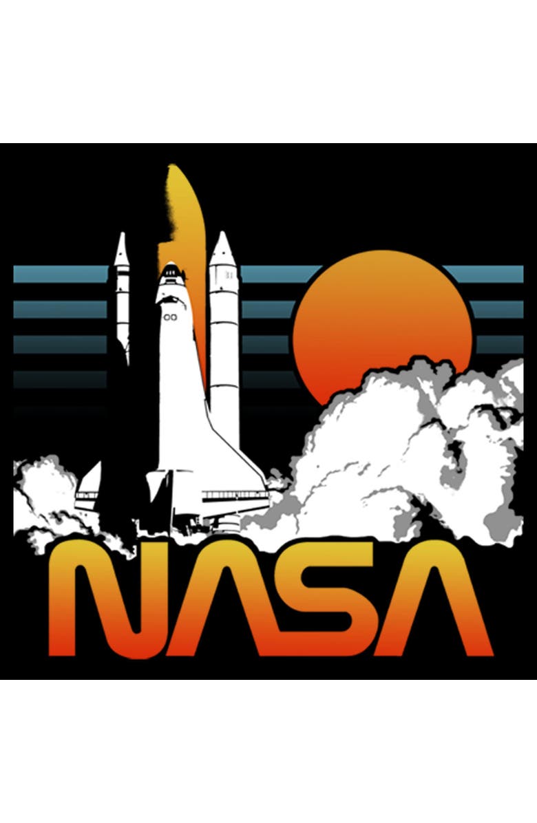 NASA Boy's NASA Launching Logo Graphic T-Shirt, Alternate, color, Black