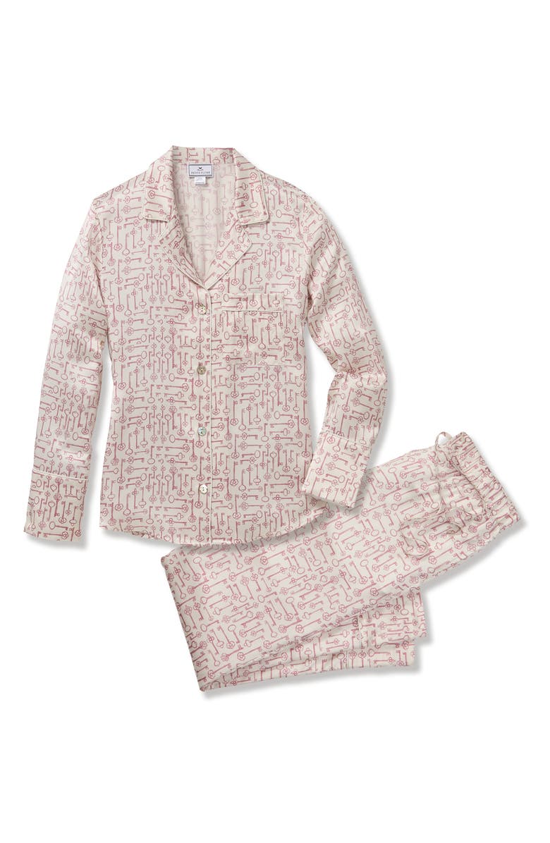 Petite Plume Silk Pajamas, Main, color, 