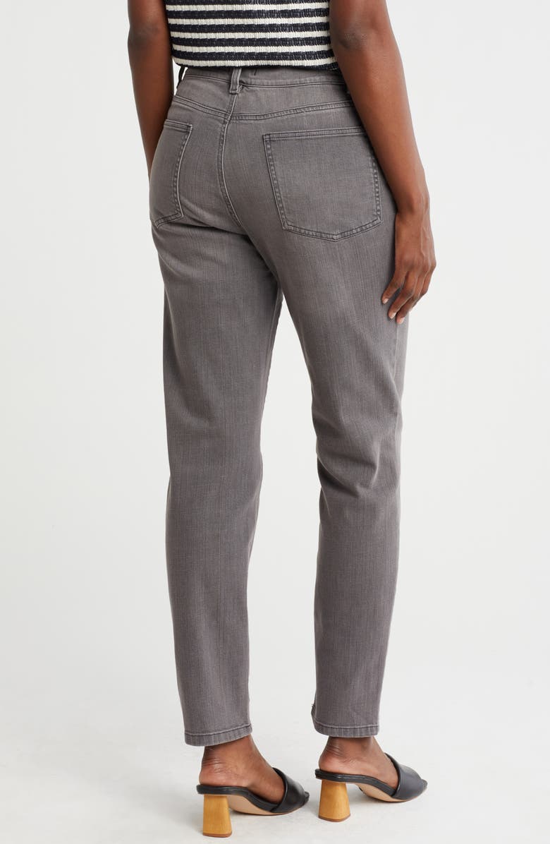 Eileen Fisher High Waist Slim Fit Straight Leg Jeans, Alternate, color, Carbon