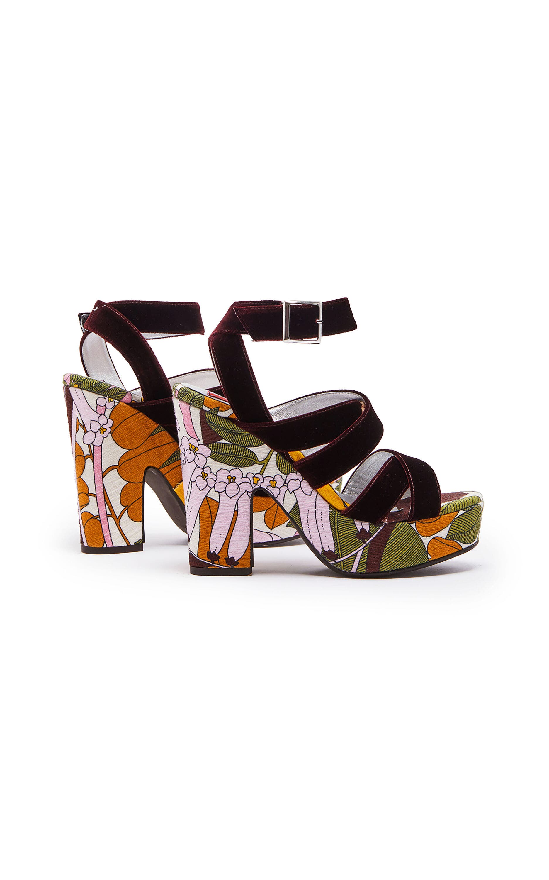 Medal Wedge Big Flower Rose Pink