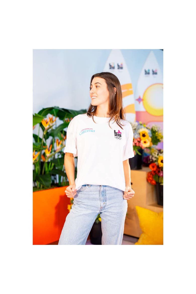 Women's Fanatics White LA28 Superbloom Collection T-Shirt, Alternate, color, White