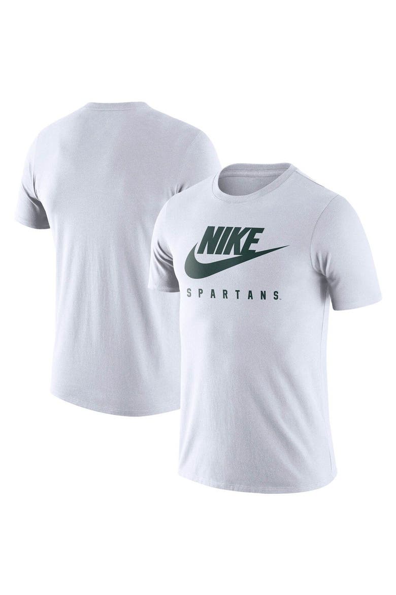 Men's Nike White Michigan State Spartans Essential Futura T-Shirt, Main, color, White