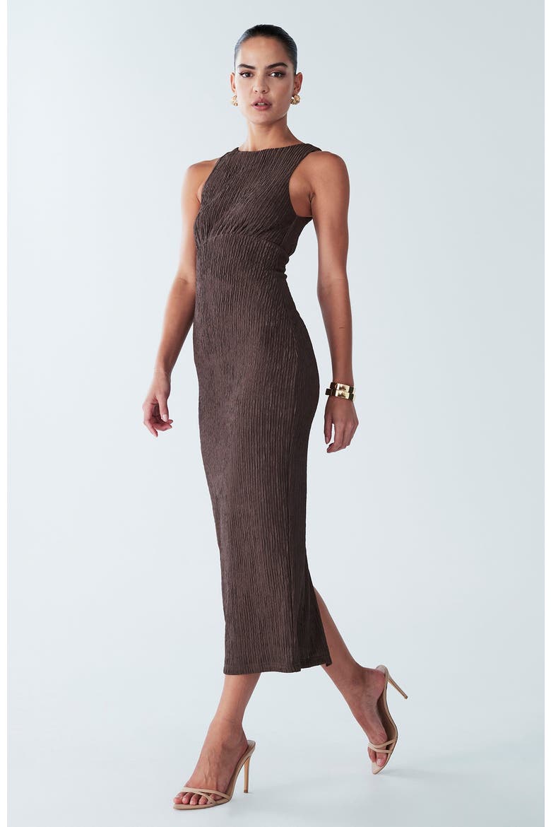 Kimmy Midi Dress, Alternate, color, Chocolate