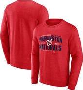 FANATICS Men's Fanatics Branded Heathered Red Washington Nationals Classic Move Pullover Sweatshirt