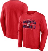 FANATICS Men's Fanatics Branded Heathered Red Washington Nationals Classic Move Pullover Sweatshirt