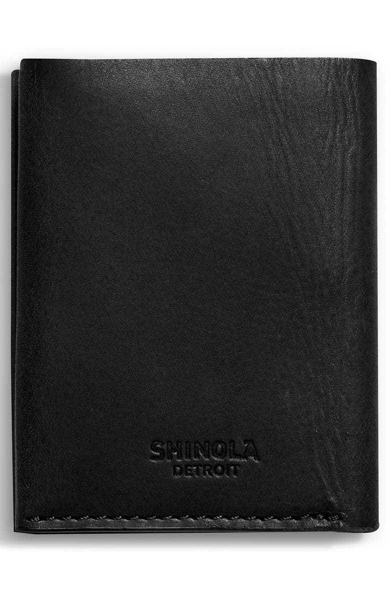 Shinola Utility Folded Leather Card Holder, Alternate, color,