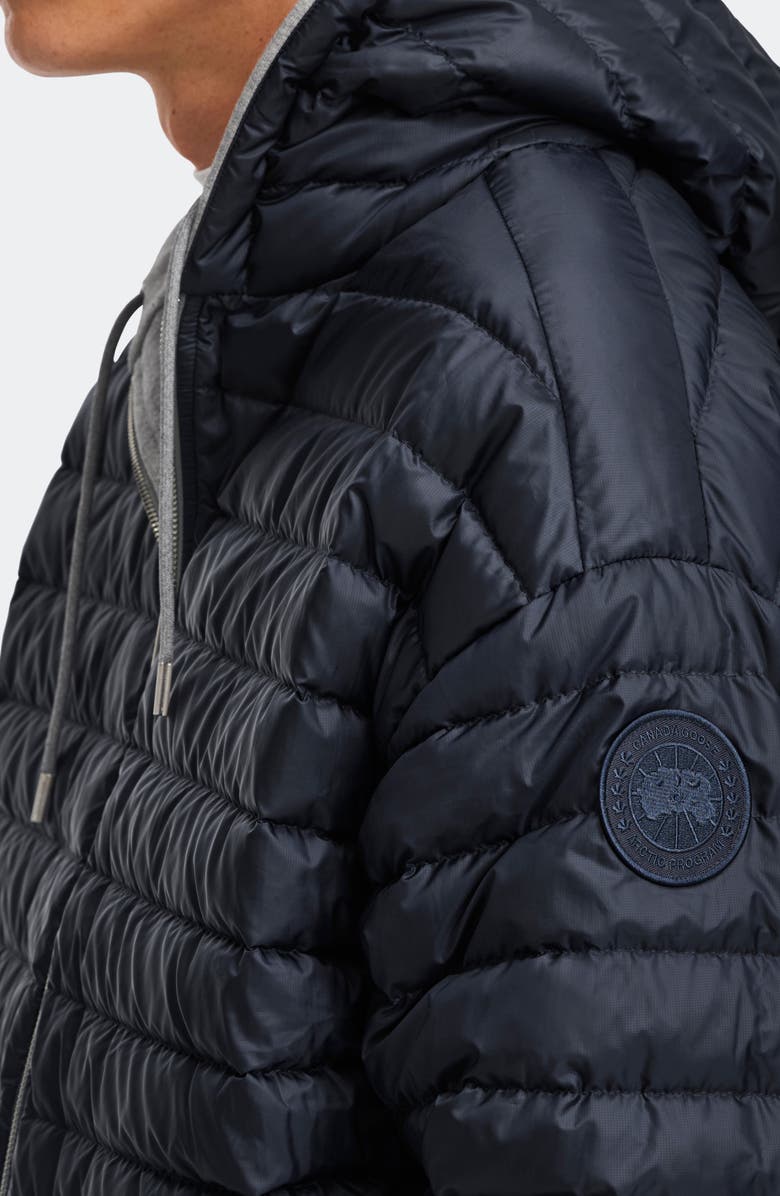 Canada Goose Stratus Hooded 750-Fill-Power Down Puffer Coat, Alternate, color, Black - Noir