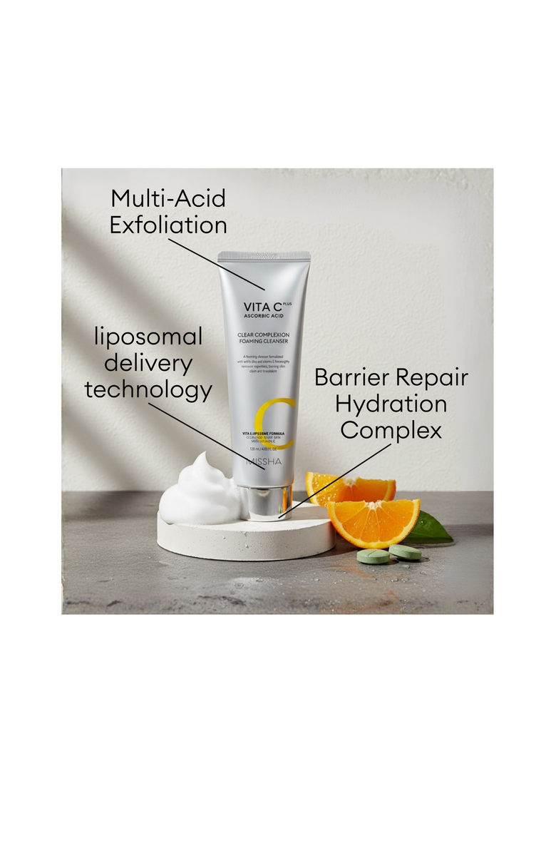 MISSHA Vita C Plus Clear Complexion Foaming Cleanser, Alternate, color, 