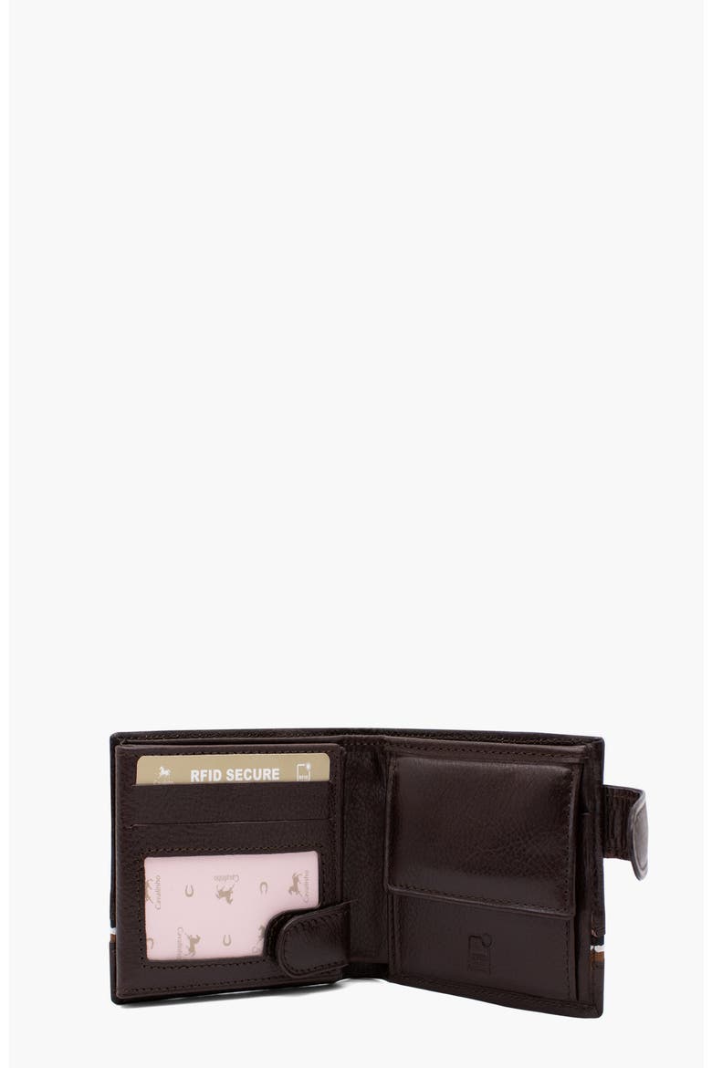 The Sailor Trifold Leather Wallet 586, Alternate, color, Brown