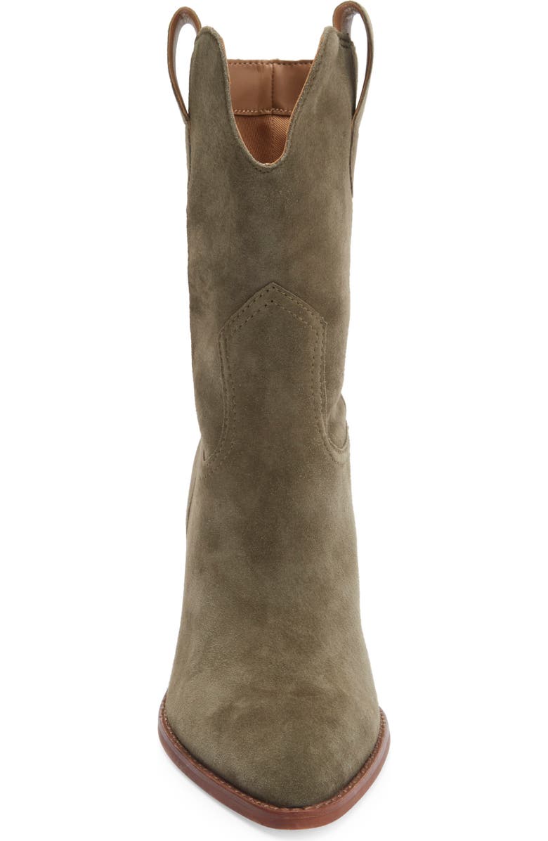 Dolce Vita Jessey Western Boot, Alternate, color, Moss Suede