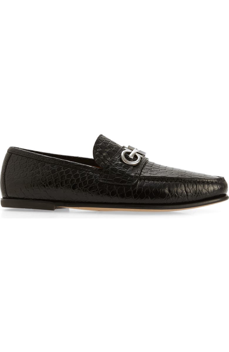 FERRAGAMO Galileo Croc Embossed Loafer, Alternate, color,