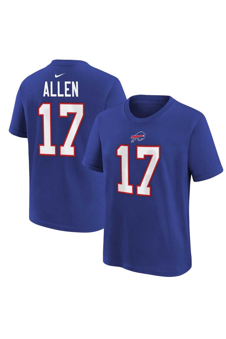 Youth Nike Josh Allen Royal Buffalo Bills Player Name & Number T-Shirt, Main, color, Royal