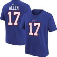 Nike Youth Nike Josh Allen Royal Buffalo Bills Player Name & Number T-Shirt