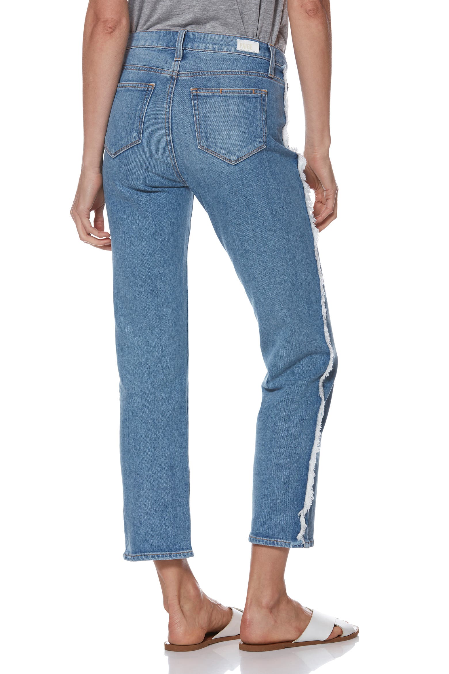 Freayed PAIGE Noella Frayed Side Seam Ankle Jeans (Women) | Nordstromrack