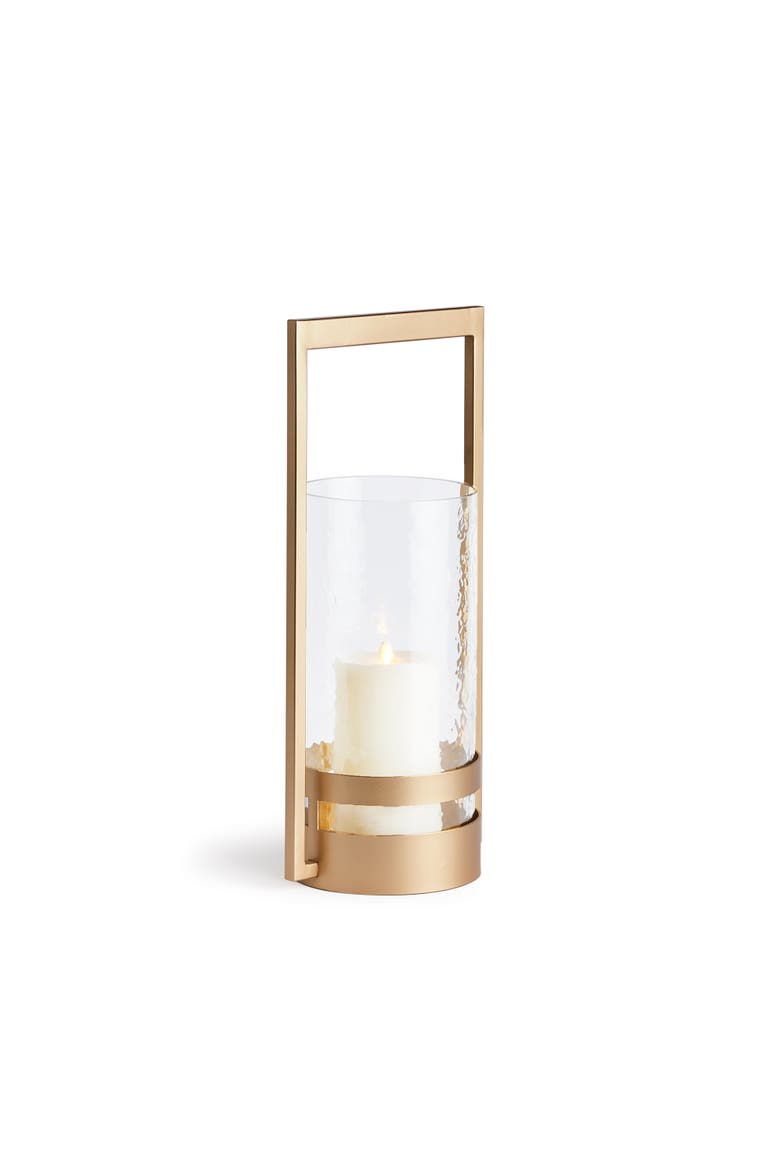 Atrio Hurricane Candle Holder, Alternate, color, Gold