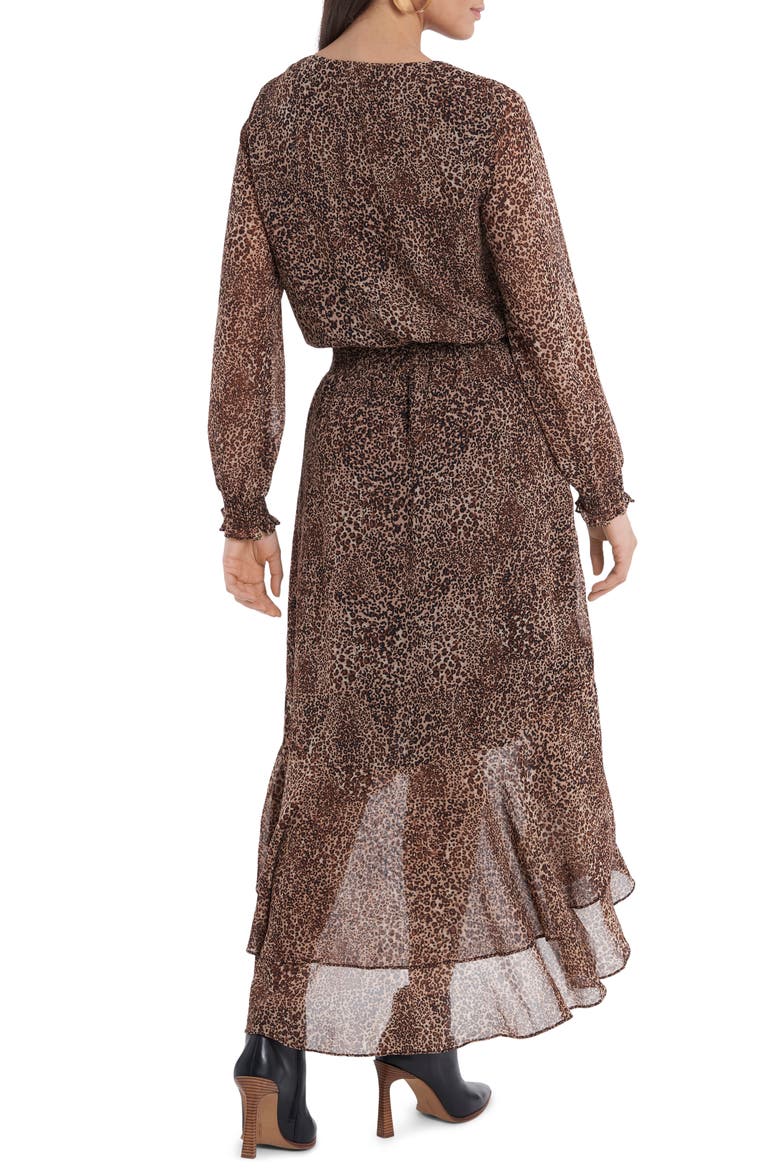 Long Sleeve High/Low Dress, Alternate, color, LEOPARD MUSES
